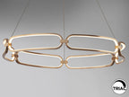Lámpara de techo Colette LED oro rosa Ø80