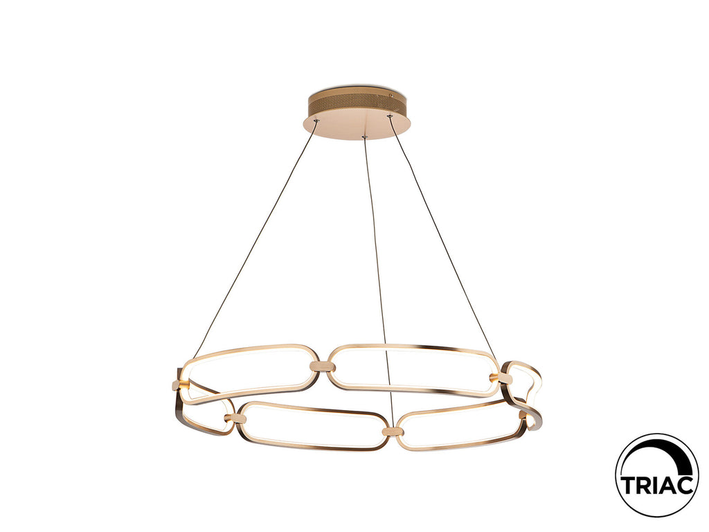 Lámpara de techo Colette LED oro rosa Ø80