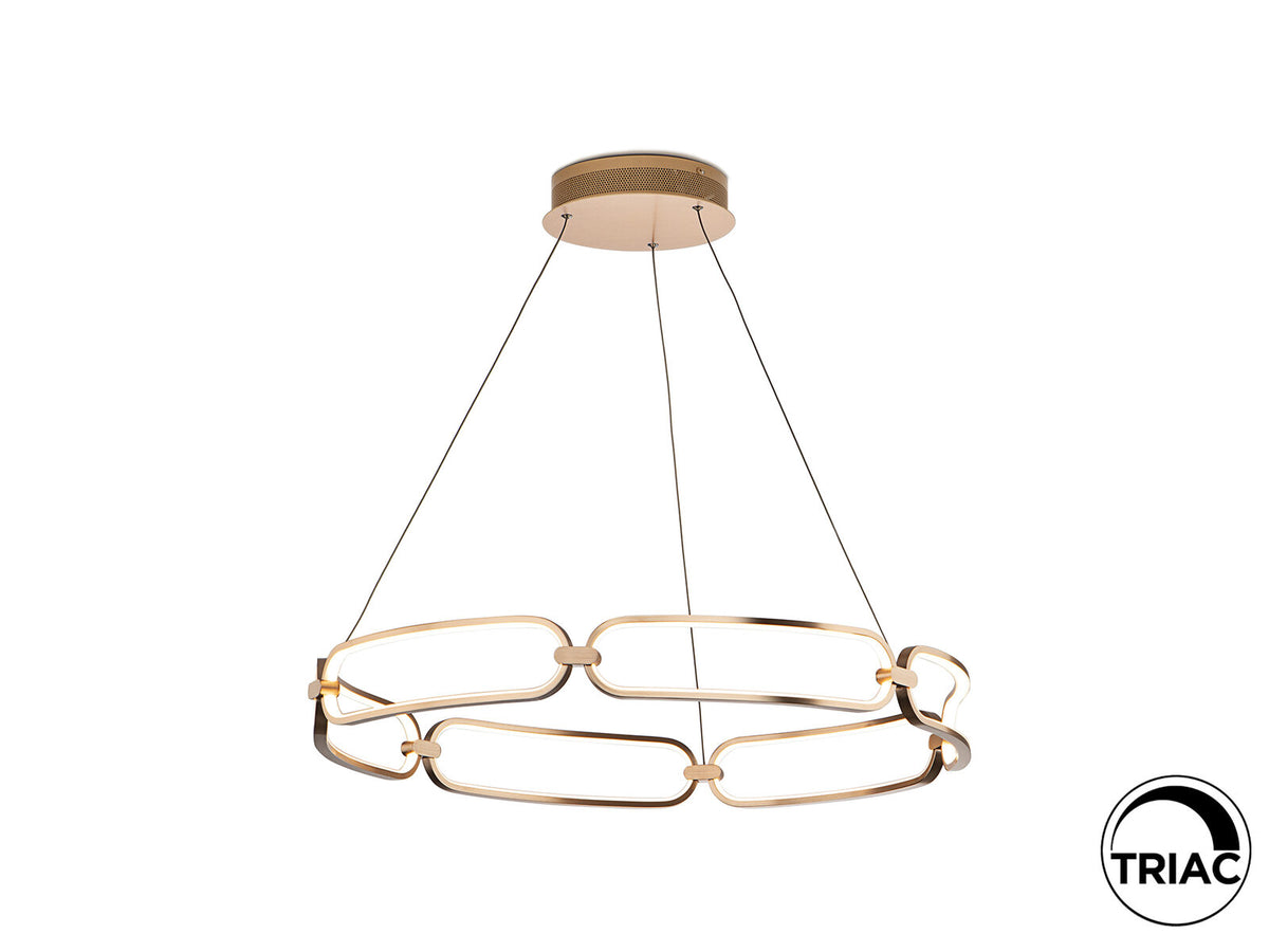 Lámpara de techo Colette LED oro rosa Ø80