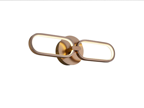Aplique LED Colette 2 luces oro rosa