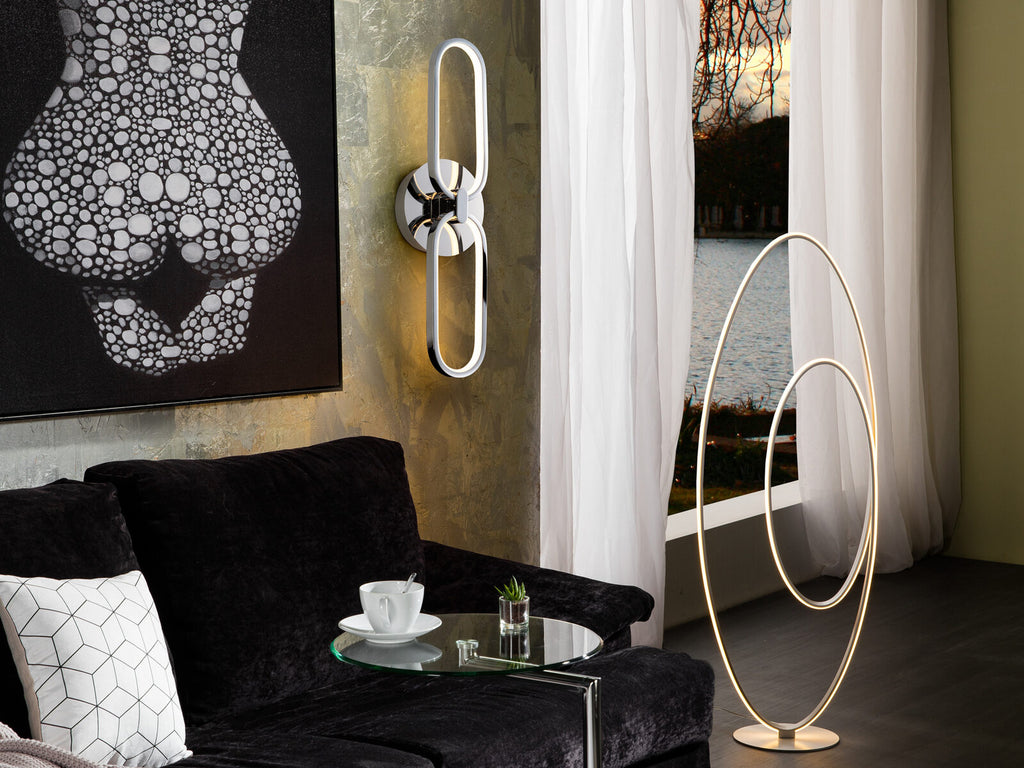 Aplique LED Colette 2 luces cromo
