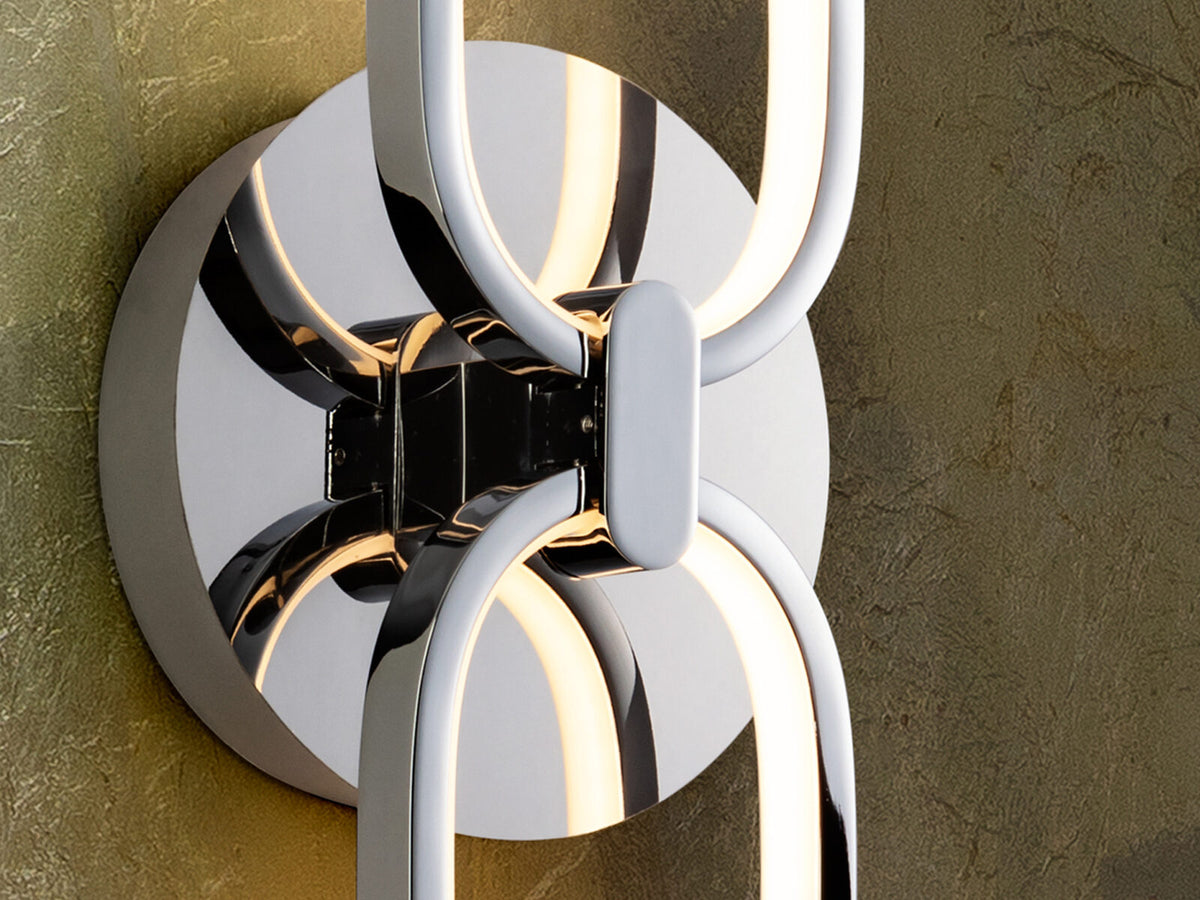 Aplique LED Colette 2 luces cromo