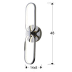 Aplique LED Colette 2 luces cromo - medidas