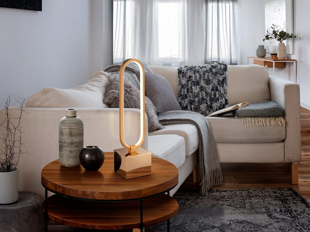 Lámpara de mesa Colette LED oro rosa