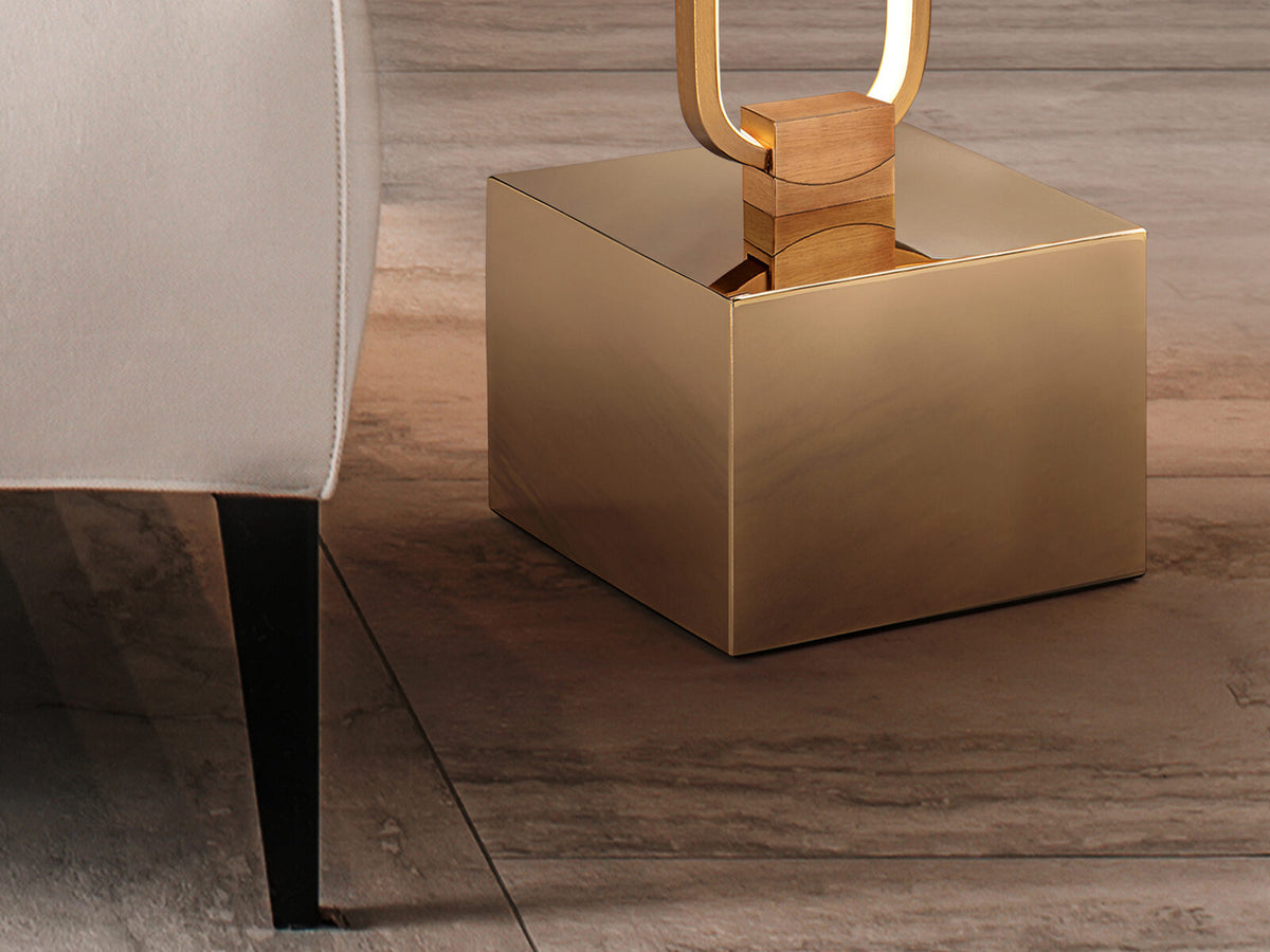 Lámpara de pie Colette 1 luz oro rosa