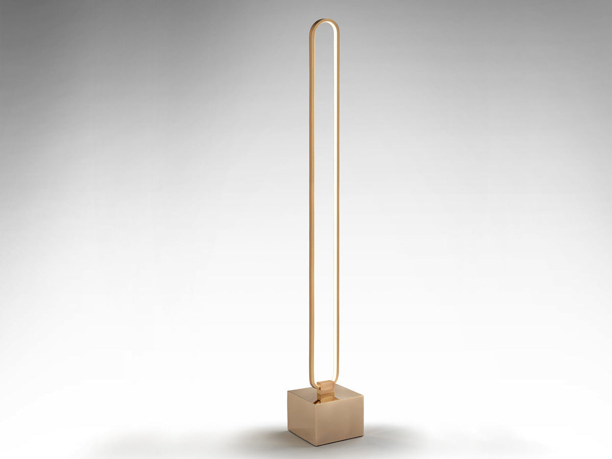 Lámpara de pie Colette 1 luz oro rosa