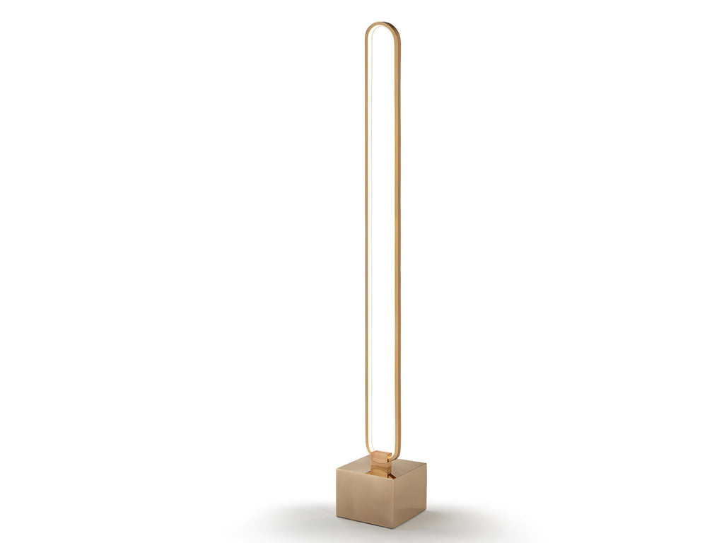 Lámpara de pie Colette 1 luz oro rosa
