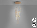 Lámpara de techo grande Colette 14 luces oro rosa