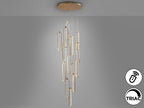 Lámpara de techo grande Colette 14 luces oro rosa