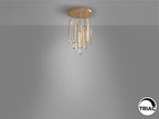 Lámpara de techo Colette 9 luces oro rosa