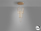 Lámpara de techo Colette 9 luces oro rosa