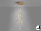 Lámpara de techo Colette 9 luces oro rosa