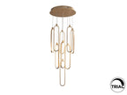 Lámpara de techo Colette 9 luces oro rosa