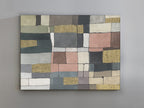 Cuadro pintado a mano Zonas 120 × 160 cm dorado