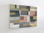 Cuadro pintado a mano Zonas 120 × 160 cm dorado