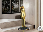 Figura decorativa Mr Bubble con luz oro brillo