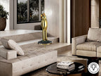 Figura decorativa Mr Bubble con luz oro brillo