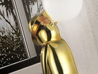 Figura decorativa Mr Bubble con luz oro brillo