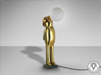 Figura decorativa Mr Bubble con luz oro brillo