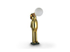Figura decorativa Mr Bubble con luz oro brillo