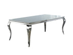 Mesa de comedor Barroque 200 × 100 acero inoxidable
