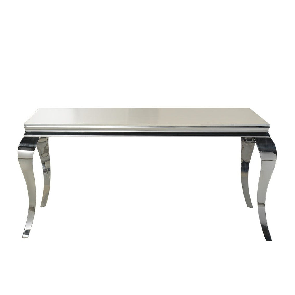 Mesa de comedor Barroque 160 × 90 acero inoxidable