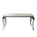 Mesa de comedor Barroque 160 × 90 acero inoxidable