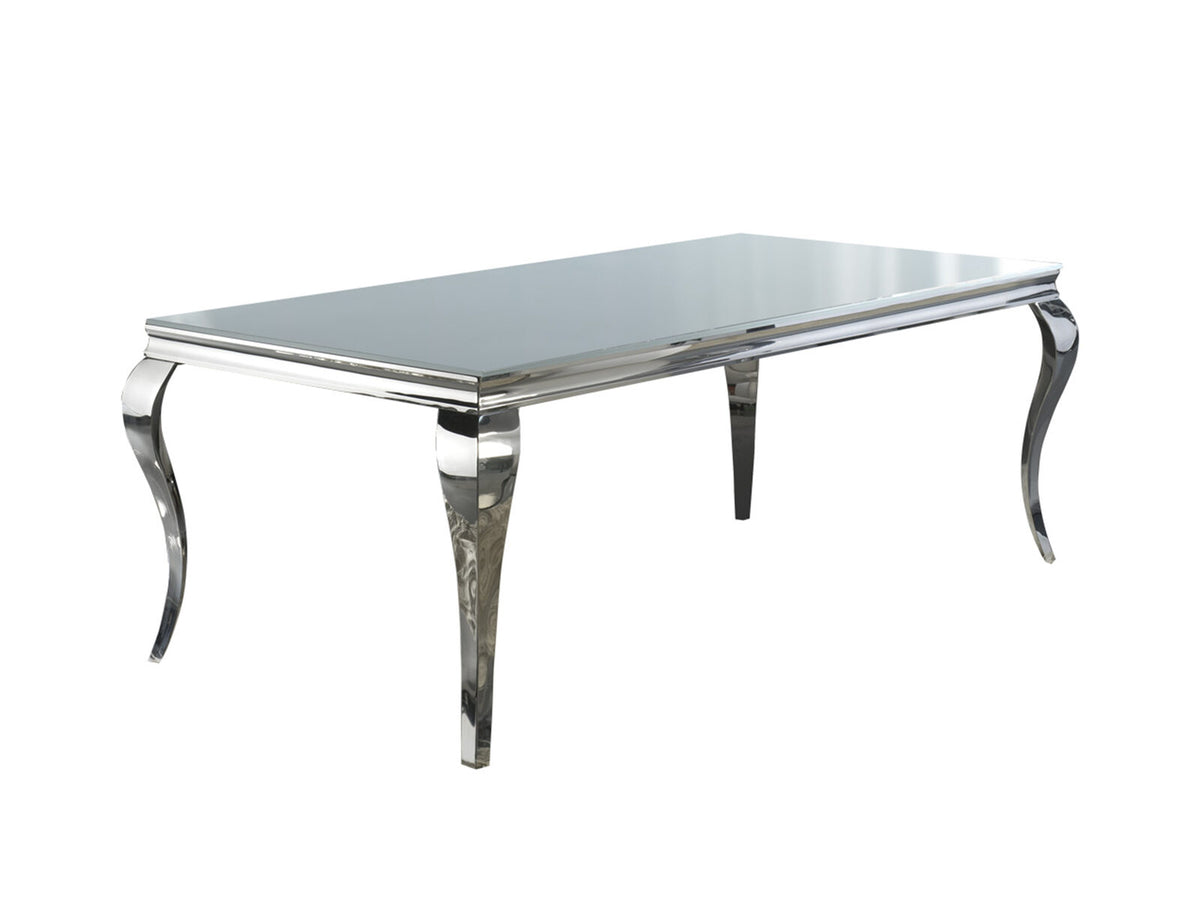 Mesa de comedor Barroque 160 × 90 acero inoxidable