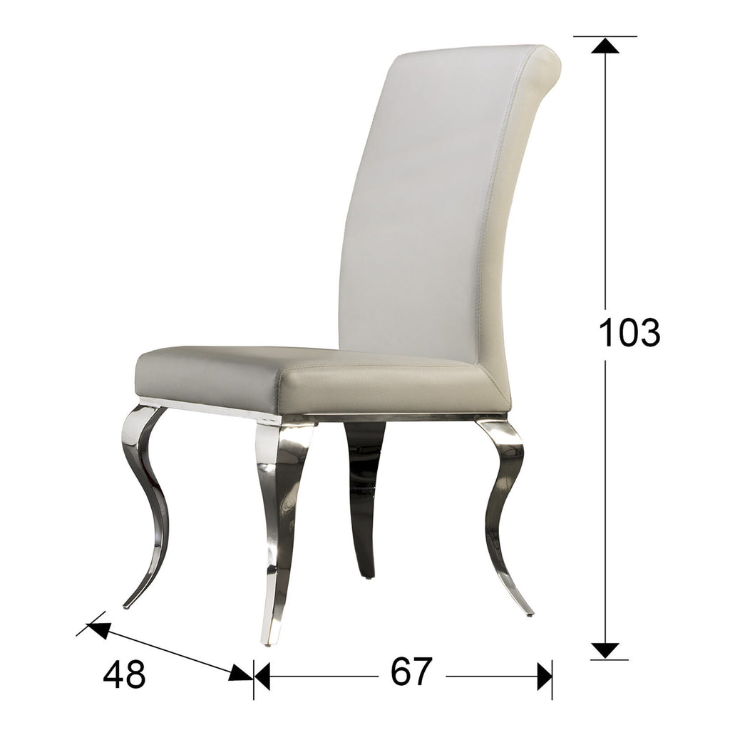 Silla Barroque acero - medidas