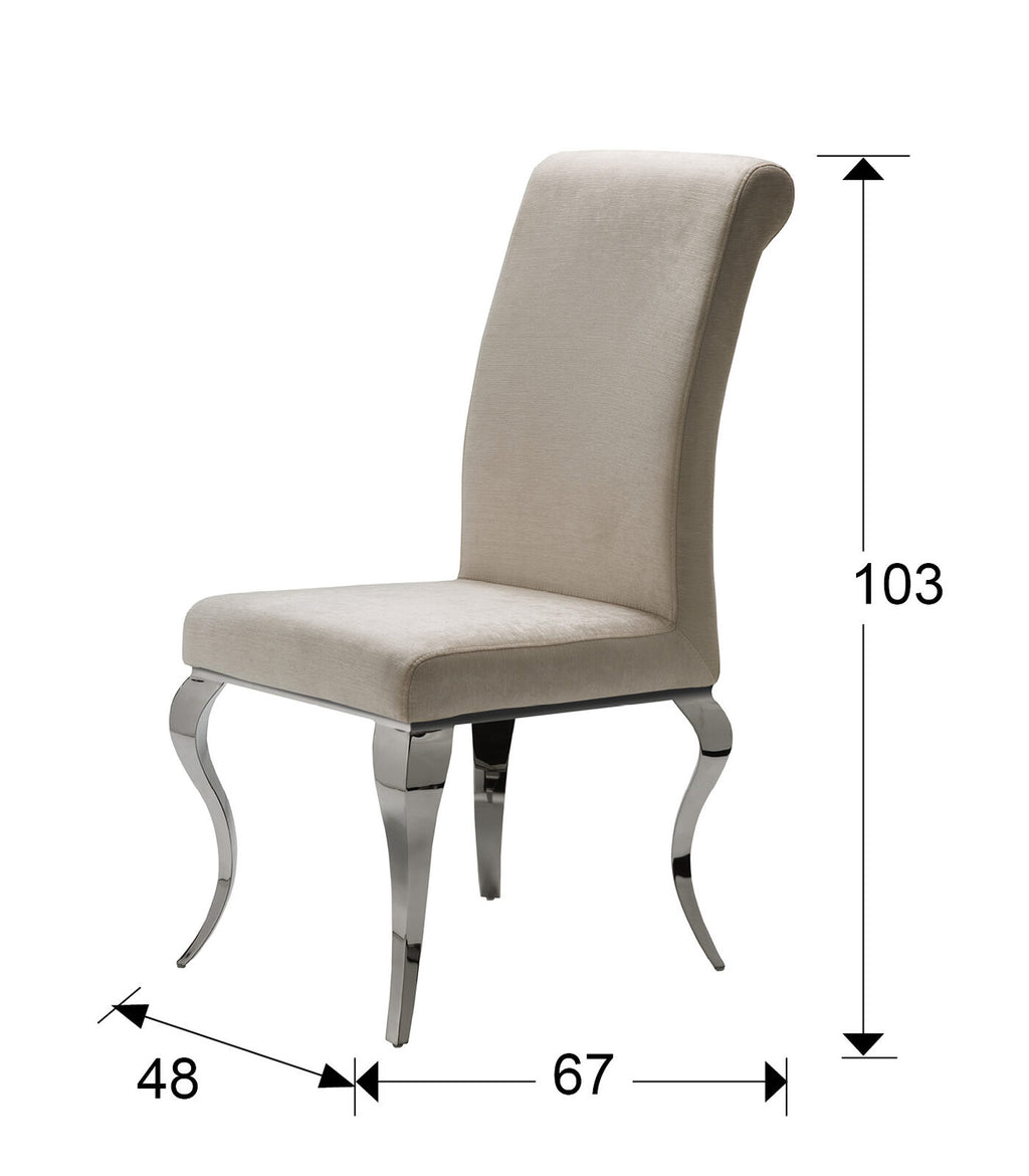Silla Barroque acero - medidas