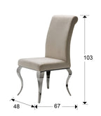 Silla Barroque acero - medidas