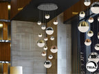 Lámpara de techo Sphere 14 luces cobre, latón y cromo Ø60 dimable