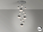 Lámpara de techo Sphere 14 luces cromo Ø60 dimable con pulsador