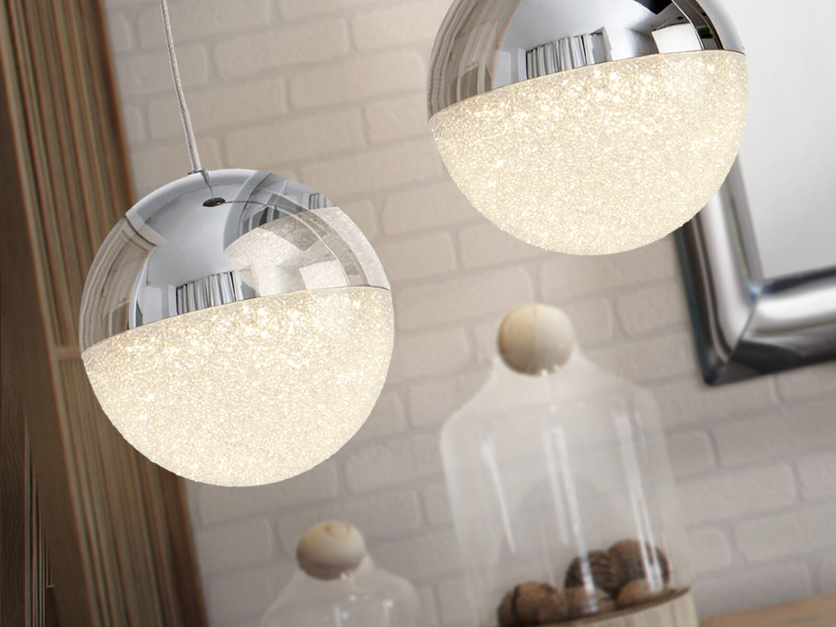 Lámpara colgante Sphere LED Ø12 cromo