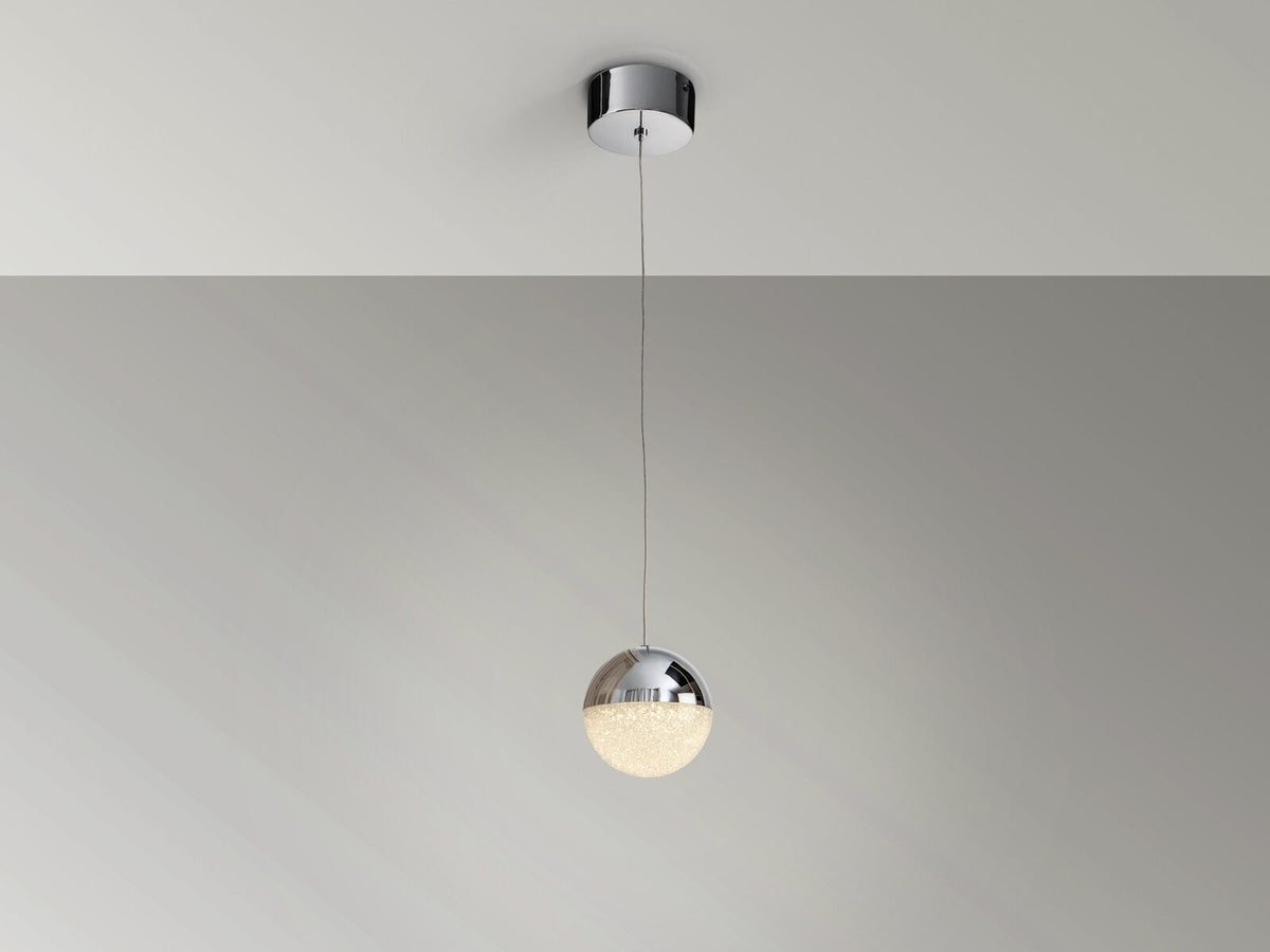 Lámpara colgante Sphere LED Ø12 cromo