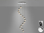 Lámpara de techo Sphere 14 luces cromo Ø50 dimable por app
