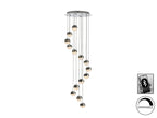 Lámpara de techo Sphere 14 luces cromo Ø50 dimable por app