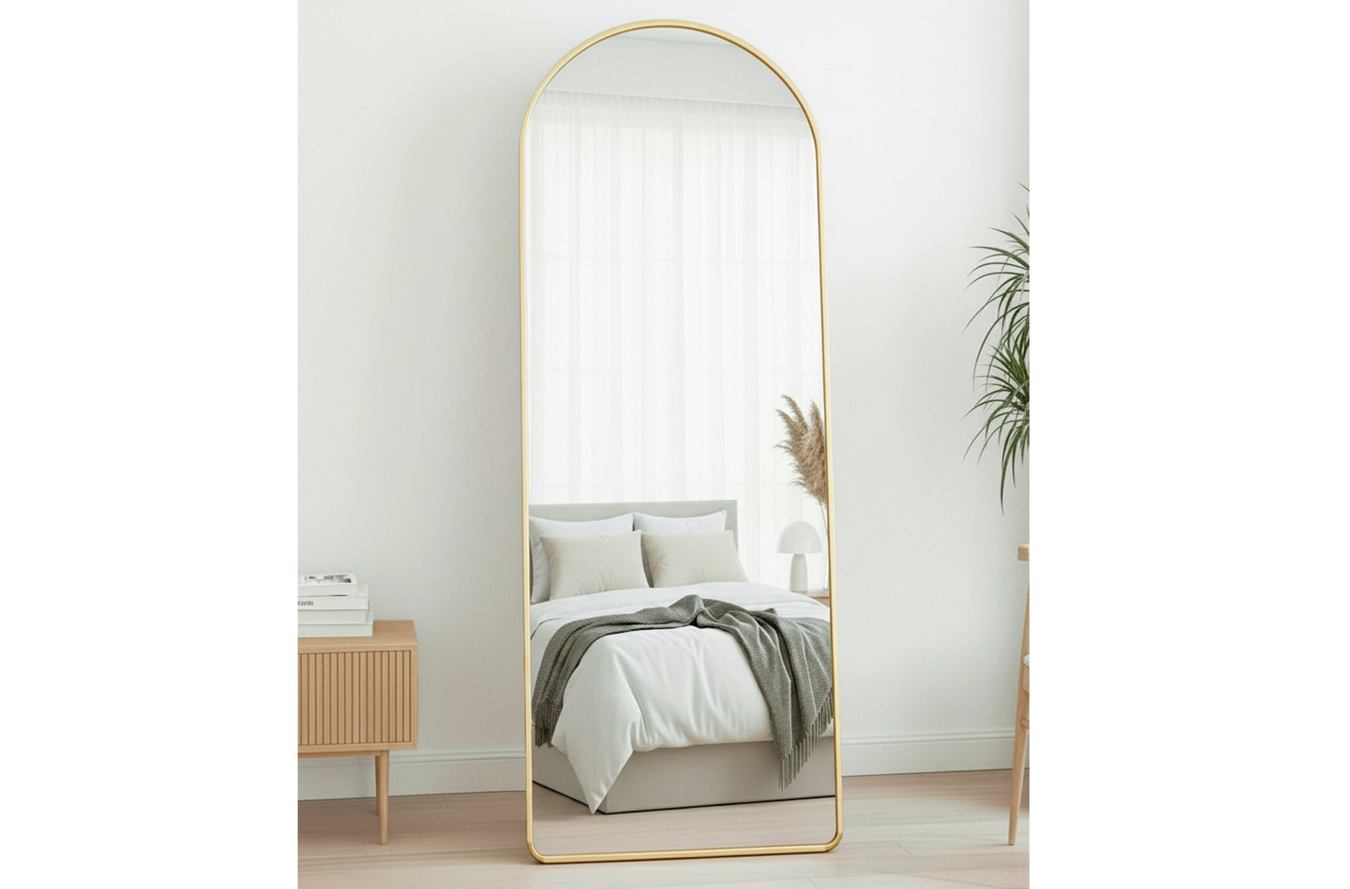 Espejo Pie / Colgar Dorado con Arco Superior Golden 60x162 cm - imagen 5