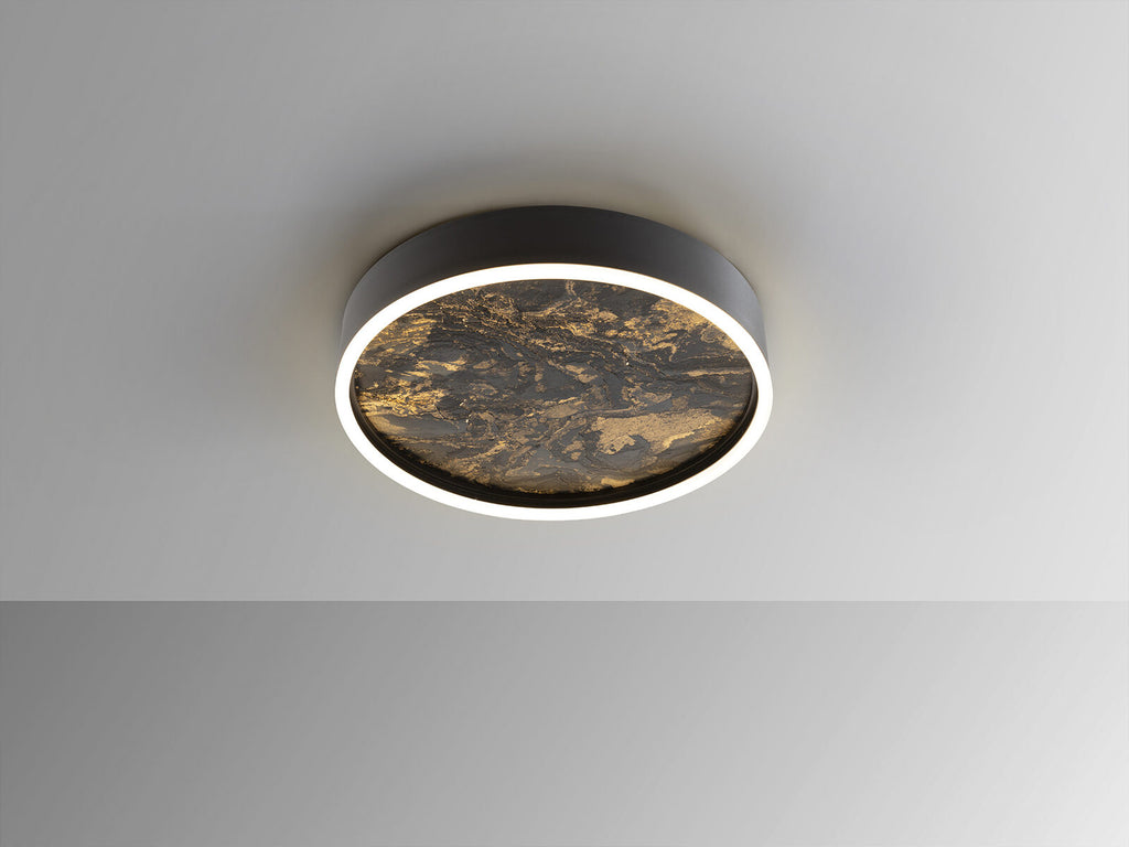 Plafón LED Stone CCT negro Ø40
