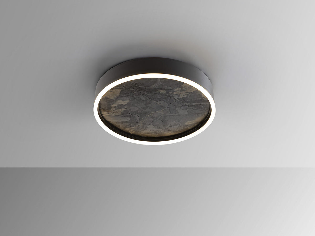 Plafón LED Stone CCT negro Ø40