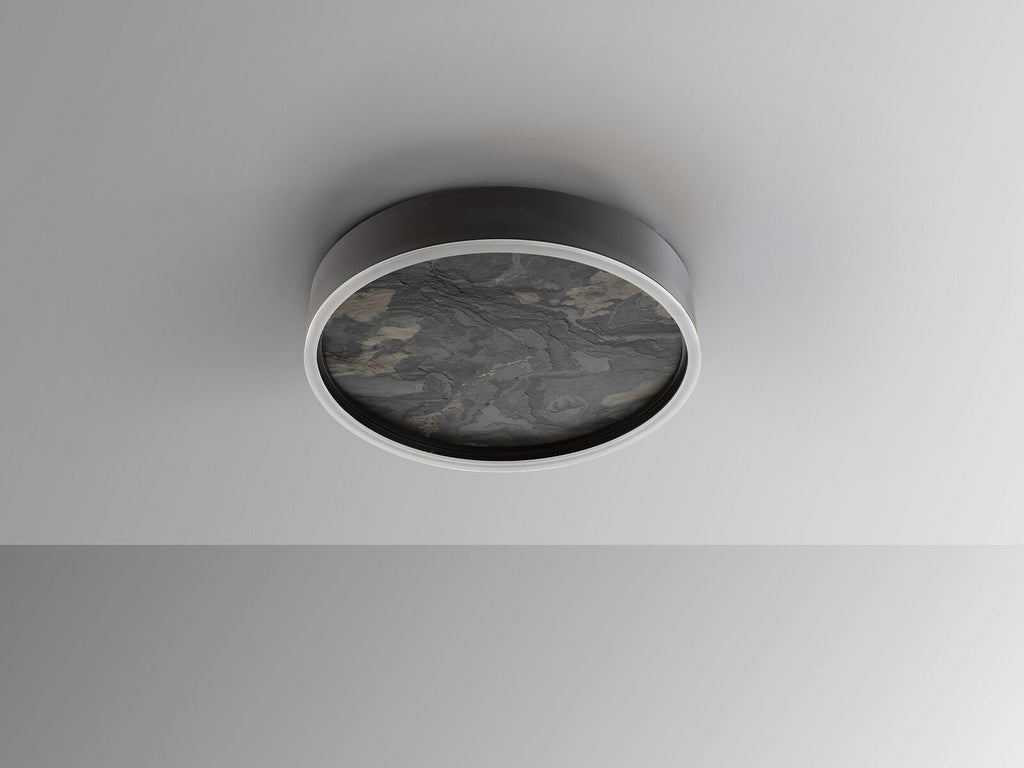 Plafón LED Stone CCT negro Ø40