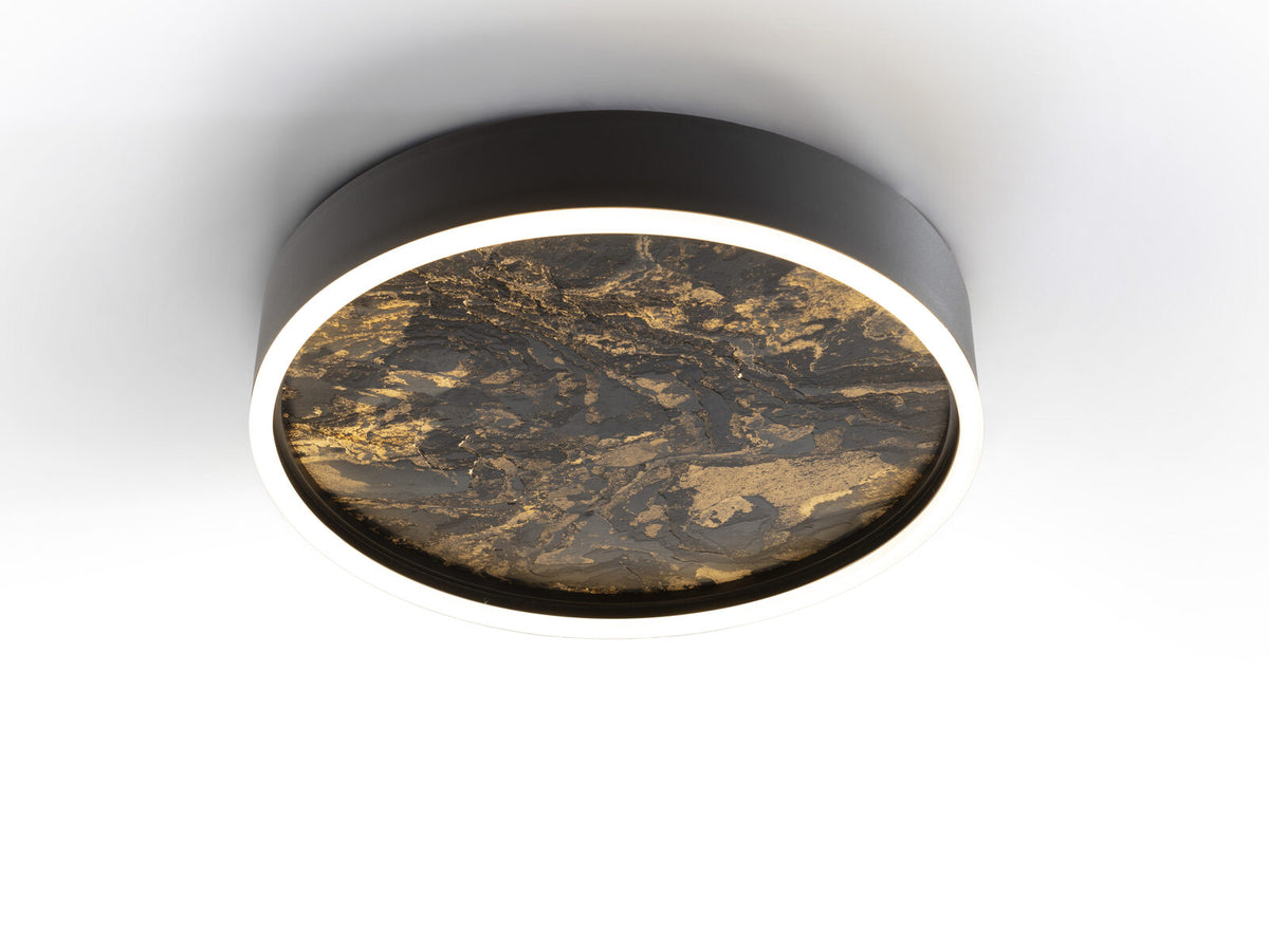 Plafón LED Stone CCT negro Ø40