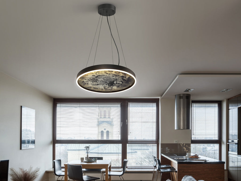 Lámpara de techo Stone LED CCT negro Ø60