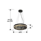 Lámpara de techo Stone LED CCT negro Ø60 - medidas