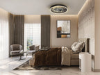 Plafón LED Stone CCT negro Ø60