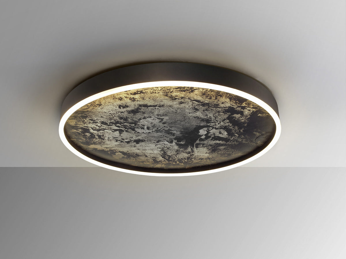 Plafón LED Stone CCT negro Ø60
