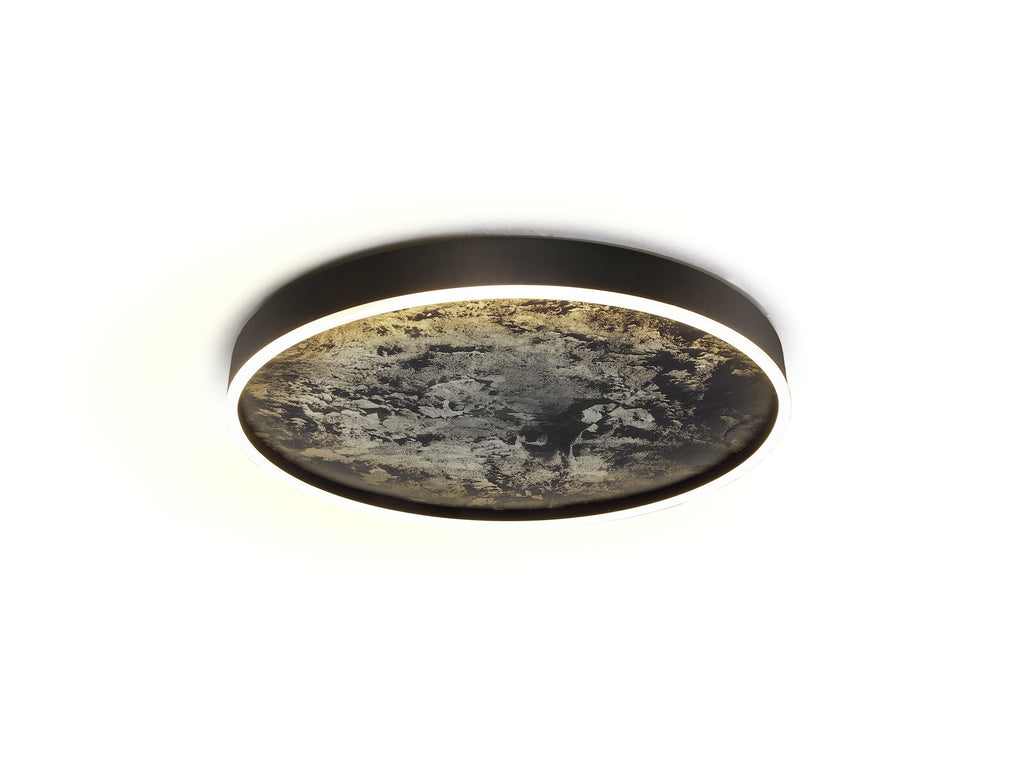 Plafón LED Stone CCT negro Ø60