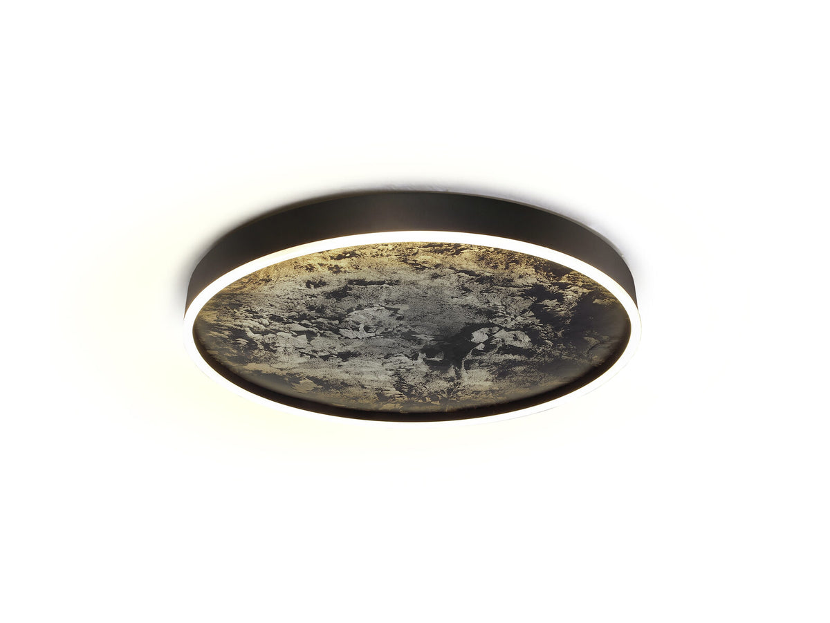 Plafón LED Stone CCT negro Ø60