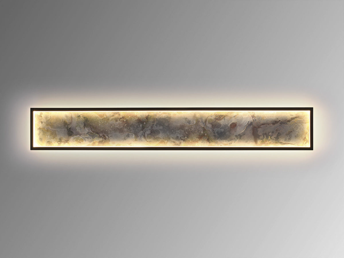 Aplique o plafón LED Stone CCT negro 100 cm