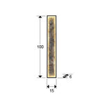 Aplique o plafón LED Stone CCT negro 100 cm - medidas